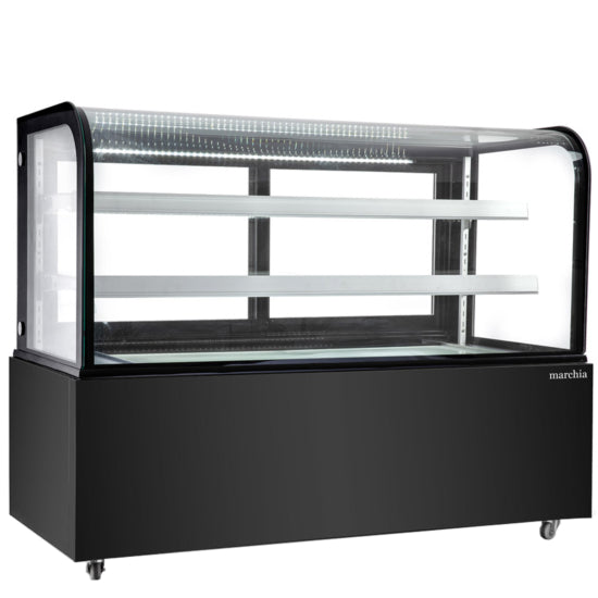 Marchia MB60-B 60" Black Curved Glass Refrigerated Bakery Display Case