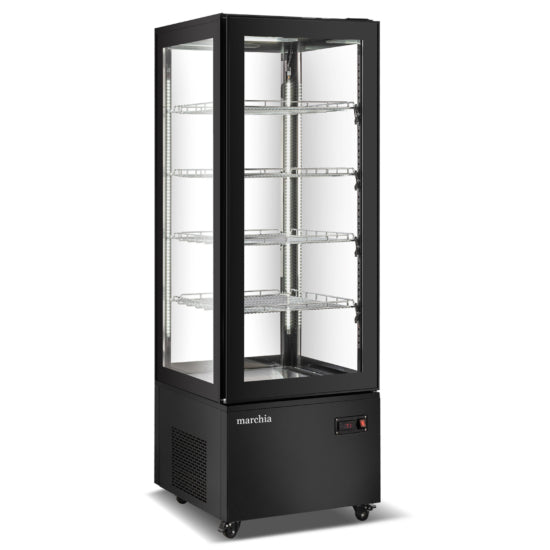 Marchia MVS500-B Vertical Standing Refrigerated Cake Display Case, Black