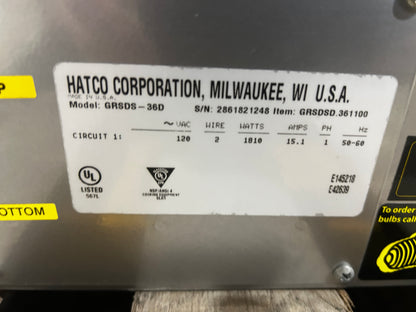 Hatco GRSDS-36D Glo-Ray 36" Slanted Double Shelf Merchandiser - 120V