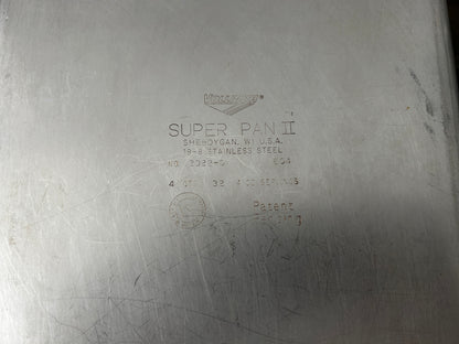 Half-size 2 ½-inch-deep Super Pan® heavy-duty stainless steel steam table pan