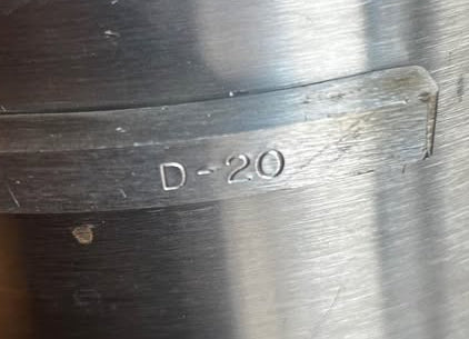 Hobart Model D20 Stainless Steel 20 Qt. Reducer Bowl for 30-40 Qt. Classic Mixer