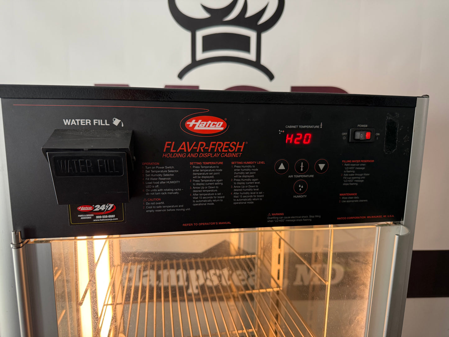 Hatco Holding Display Cabinet.