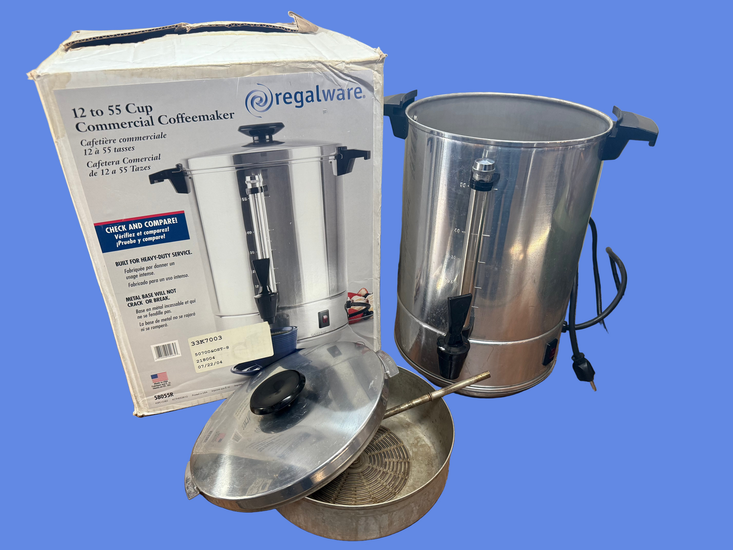 Regal Ware 55 Cup Aluminum Coffee Urn (USED WORKING CONDITION)