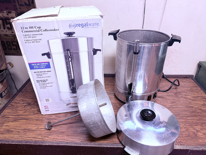 Regalware 58001R 101 cup Percolator Coffee Urn Aluminum (USED WORKING CONDITION)