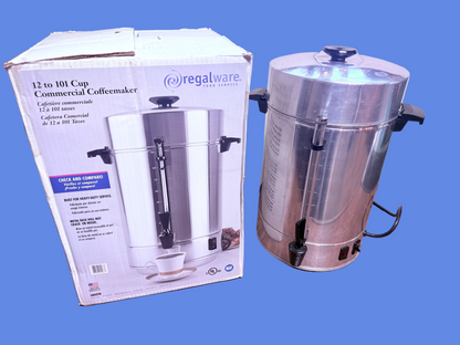 Regalware 58001R 101 cup Percolator Coffee Urn Aluminum (USED WORKING CONDITION)