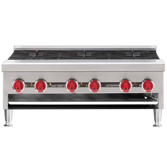 American Range ARSHP-36-6-NG 36" Natural Gas Hot Plate with Six Burners - 192,000 BTU