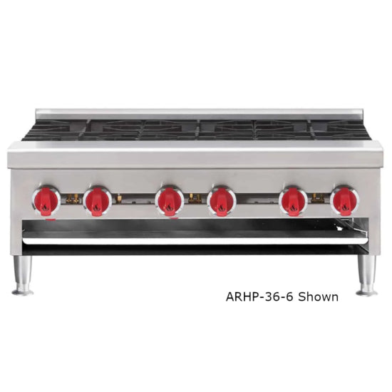 American Range ARSHP-36-3-NG 36" Natural Gas Hot Plate with Three Burners - 96,000 BTU
