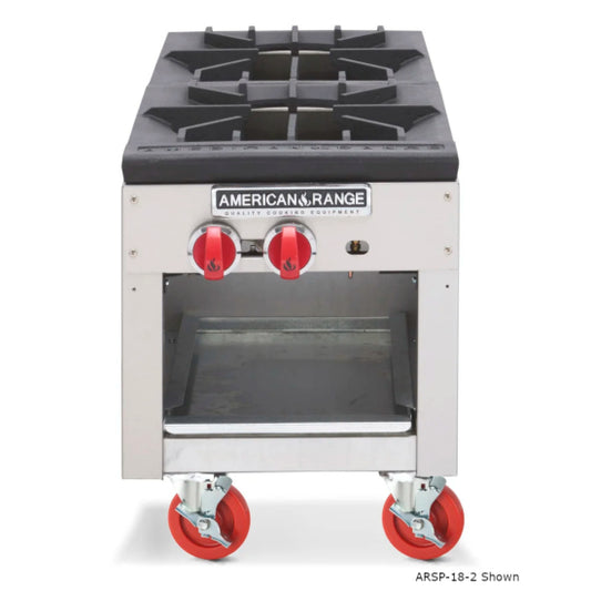 American Range ARSP-J-2-LP 18" 2 Burner Liquid Propane Stock Pot Range - 250,000 BTU