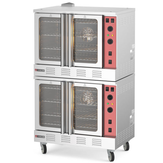 Cookline CC100-DBL Double Deck Full Size Gas Convection Oven - 108,000 BTU