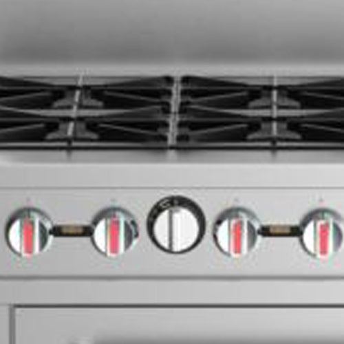 Cookline 24-inch Liquid Propane 4-Burner Commercial Range Oven with 151,000 BTU