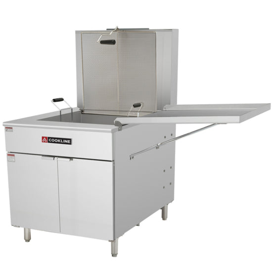 Cookline DOF-170 Commercial 170 lb. Gas Flat Bottom Donut Fryer - 120,000 BTU
