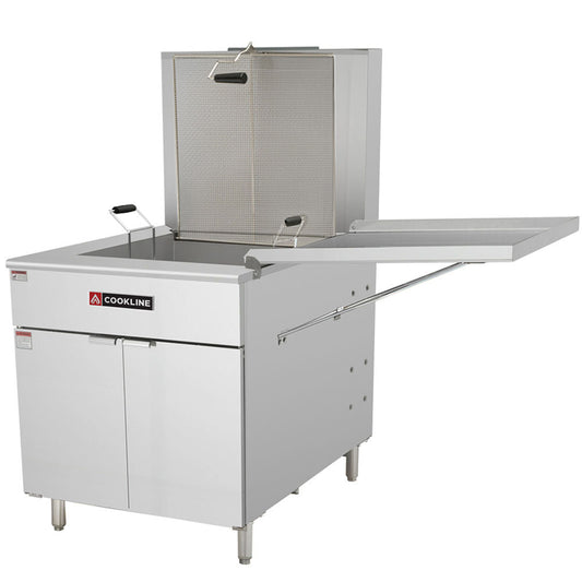 DOF-125 Commercial 125 lb. Gas Flat Bottom Donut Fryer - 90,000 BTU