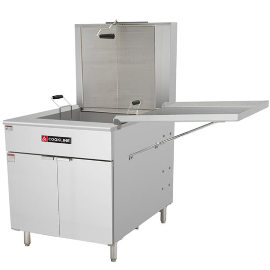 Cookline DOF-125 Commercial 125 lb. Gas Flat Bottom Donut Fryer - 90,000 BTU