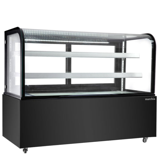 Marchia MB60-B 60" Black Curved Glass Refrigerated Bakery Display Case