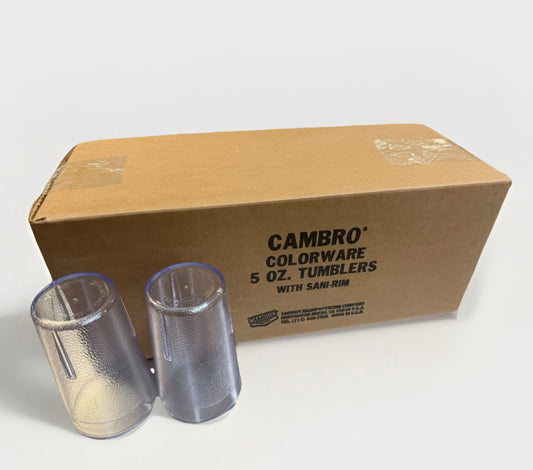 Cambro 500P2152 5 1/5 oz Clear Textured Plastic Tumbler