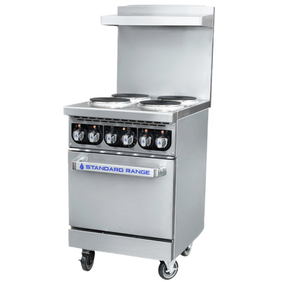 Standard Range SR-ER24-208 24" Electric Range with 4 Burners and Standard Oven - 208V, 3 Phase