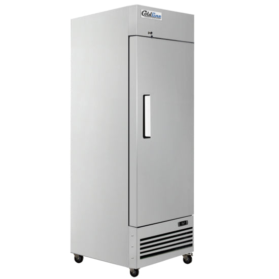 Coldline T-1RE 29" Solid Door Commercial Reach-In Refrigerator - Stainless Steel
