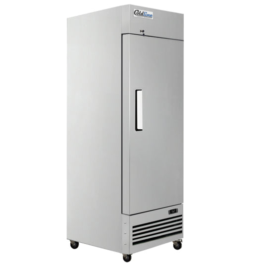 Coldline T-1RE 29" Solid Door Commercial Reach-In Refrigerator - Stainless Steel