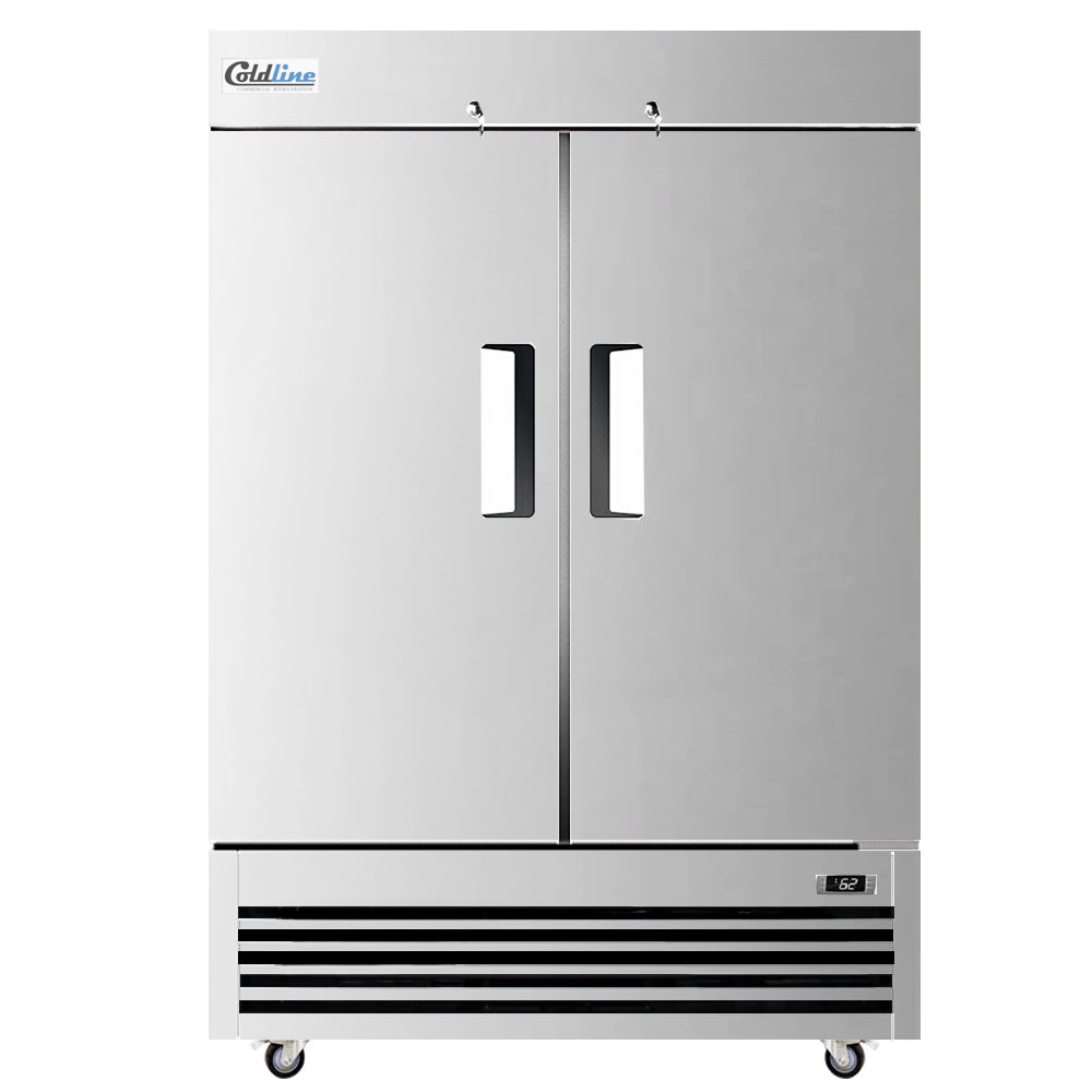 Coldline T-2FE 54" Solid Door Commercial Reach-In Freezer - Stainless Steel