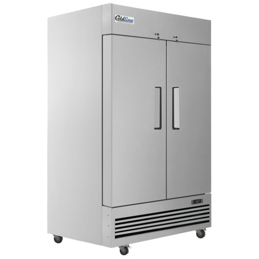 Coldline T-2RE 54" Two Solid Door Commercial Reach-In Refrigerator - Stainless Steel