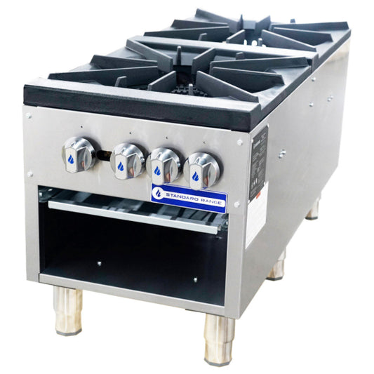 Standard Range SR-SP2 Double 18" Burner Commercial Gas Stock Pot Range - 160,000 BTU