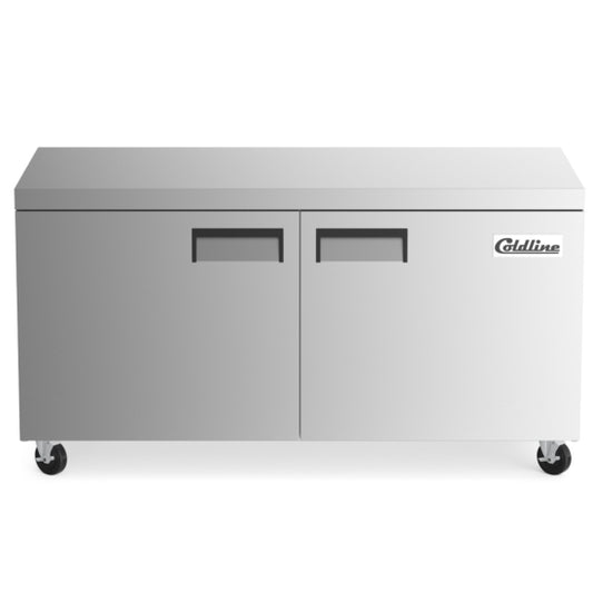Coldline UC-60F 60" Undercounter Work Top Freezer - 15 Cu. Ft.